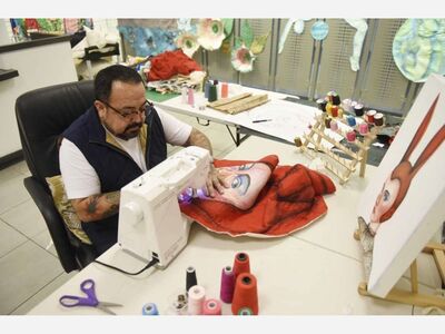 Chilean artist Carlos Bautista Biernnay is a Hamden resident. 