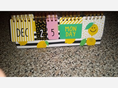 A perpetual flip calendar is decorative and functional.