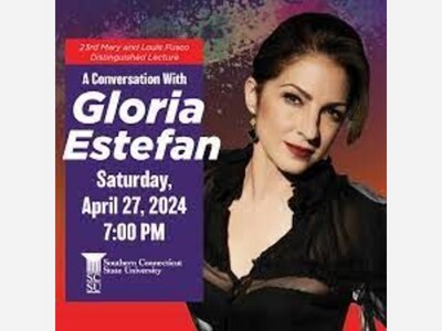 Singer-songwriter Gloria Estefan will be a part of Southern Connecticut State University's Distinguished Lecture Series in April.