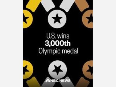 The United States is the first country to win 3,000 Olympic medals.