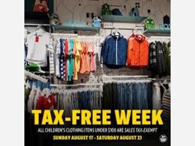 A sales tax holiday starts tomorrow.