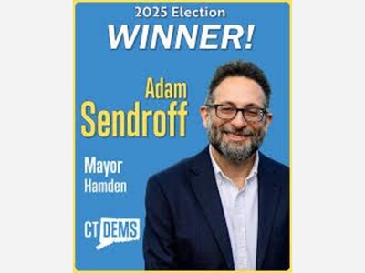 Adam Sendroff is the new mayor of Hamden.