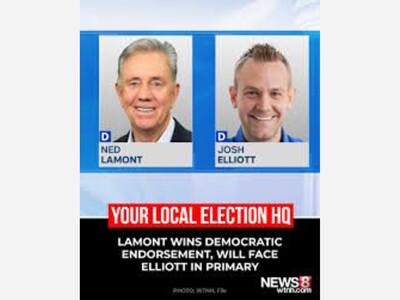 Gov. Ned Lamont and State Rep. Josh Elliott will face each other in a primary election.