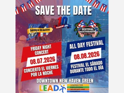 The New Haven Puerto Rican Festival will take place in August 2026.
